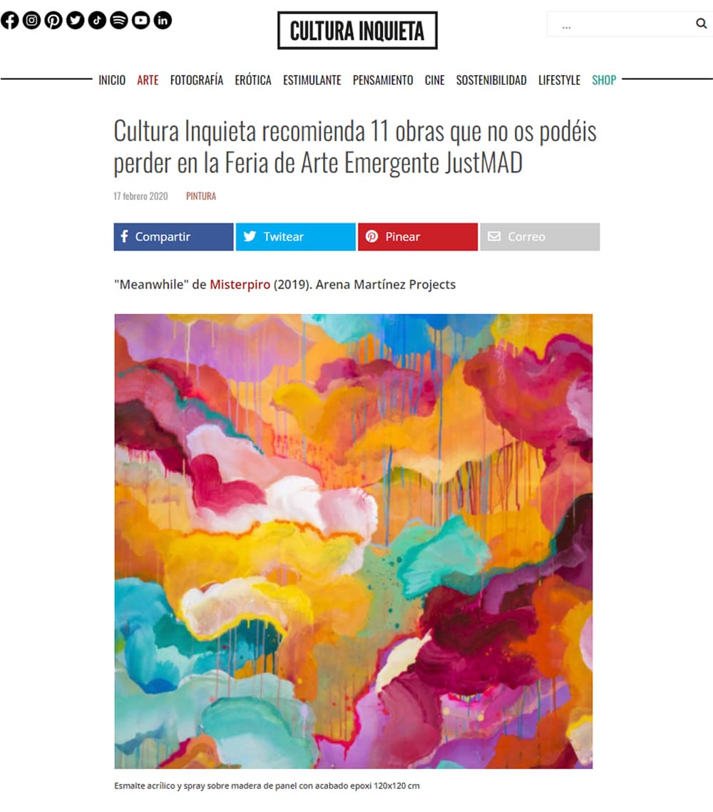 Arena Martinez Projects - Contemporary Art - Cultura Inquieta - Justmad - Press