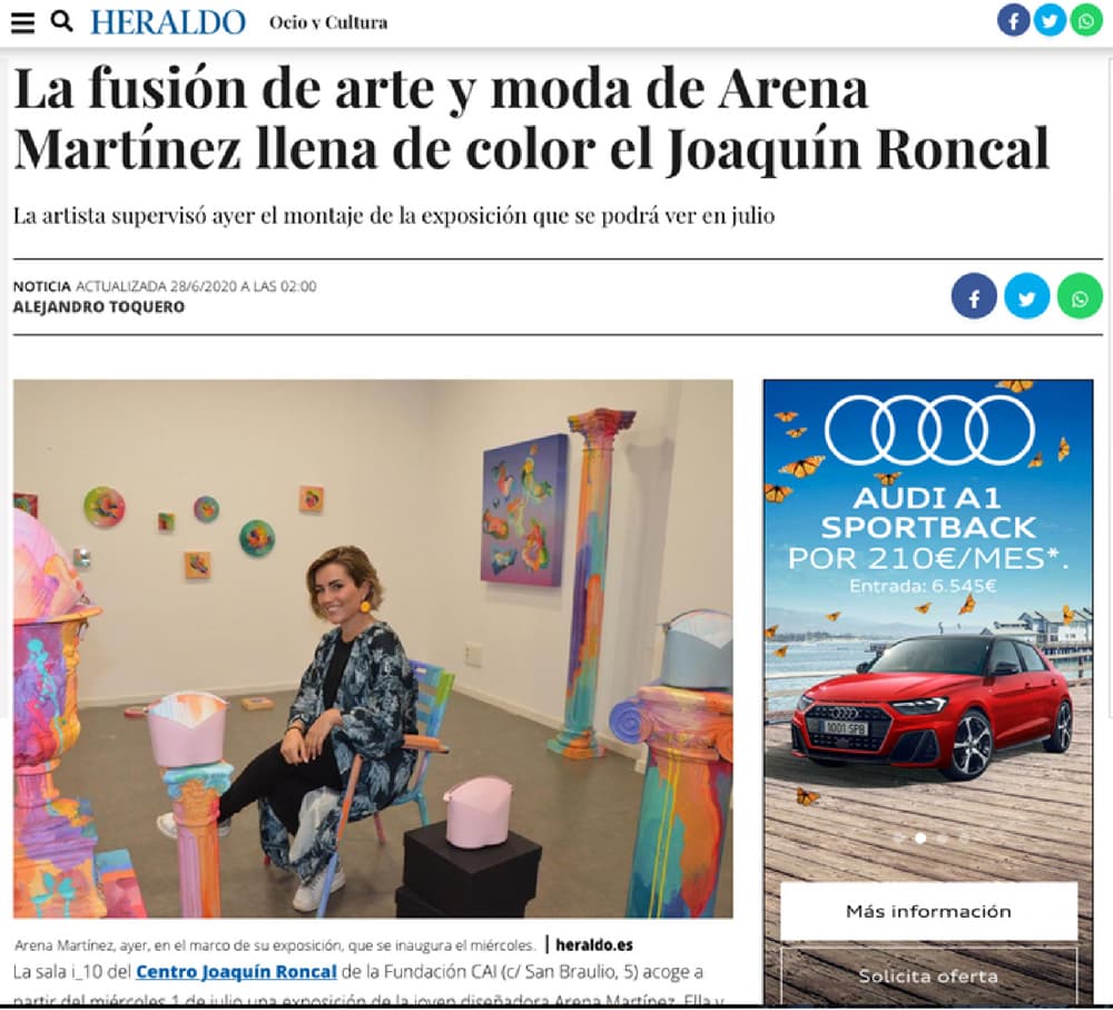 Arena Martinez Projects - Contemporary Art - Heraldo - Joaquín Roncal - Press