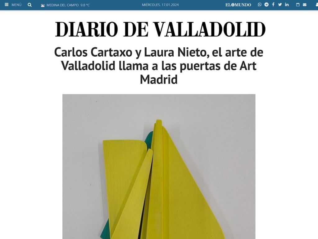 ARMA GALLERY - Contemporary Art - Press - Art Madrid - Carlos Cartaxo - Diario de Valladolid