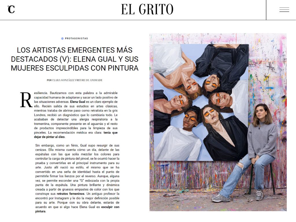 ARMA GALLERY - Contemporary Art - Elena Gual - Press - El Grito - 2024