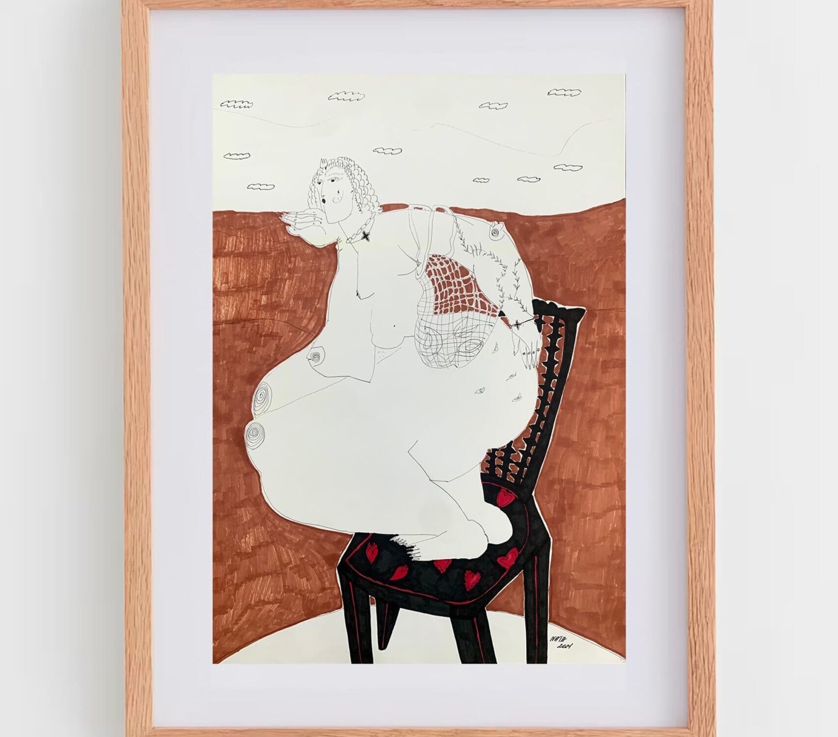 Kiss , 2021. Natalia Romanciuc. 42 x 29 cm