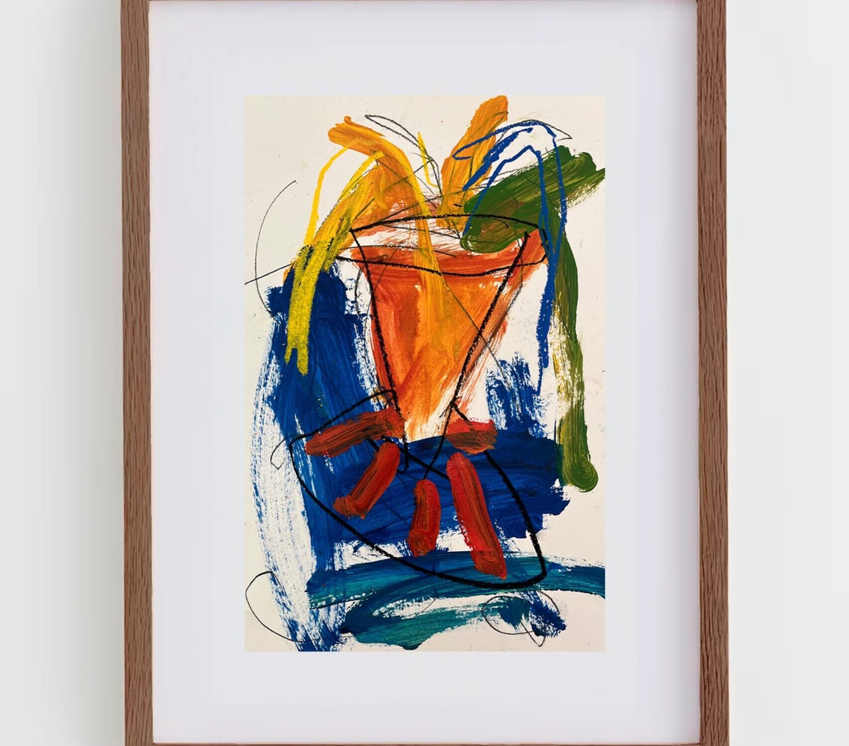 Estudio para jardín con flores 7 , 2025. Luis Olaso. 42 x 30 cm