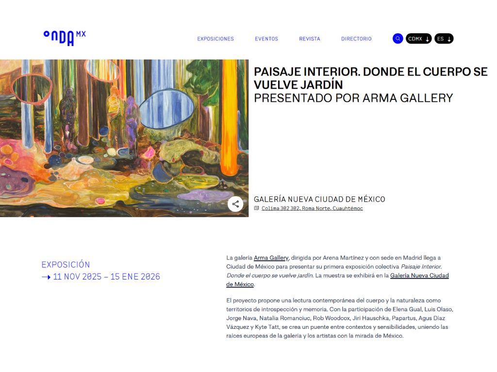 ARMA Gallery - Contemporary art - Press - Paisaje Interior